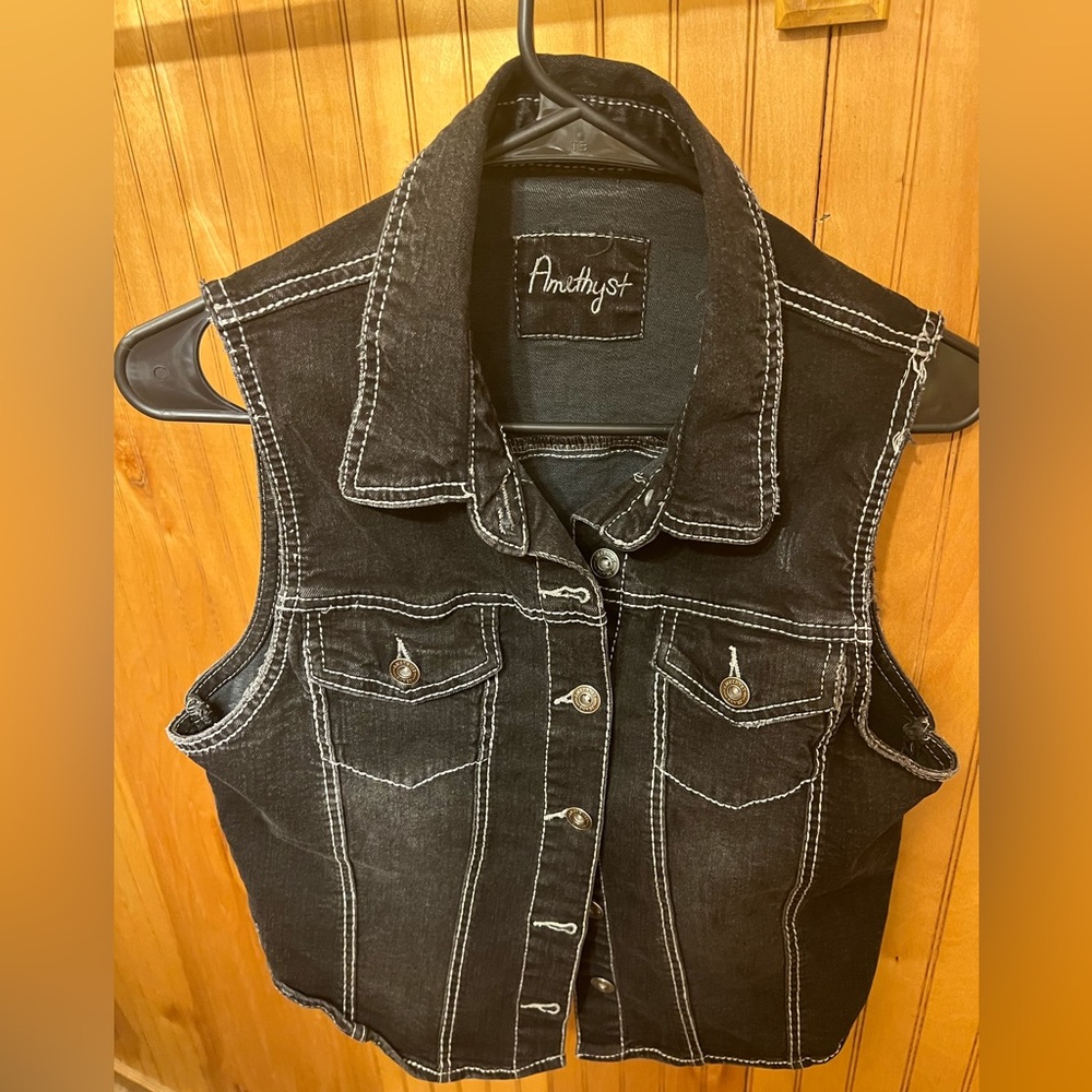 Amethyst jean style vest